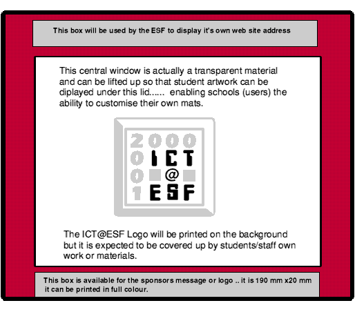 This image shows the layout/design for the flip-top mouse mats