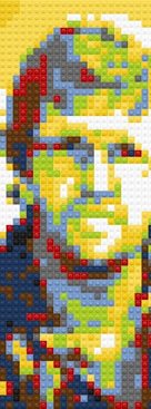 Chris's photo converted into LEGO blocks using the iPhone App