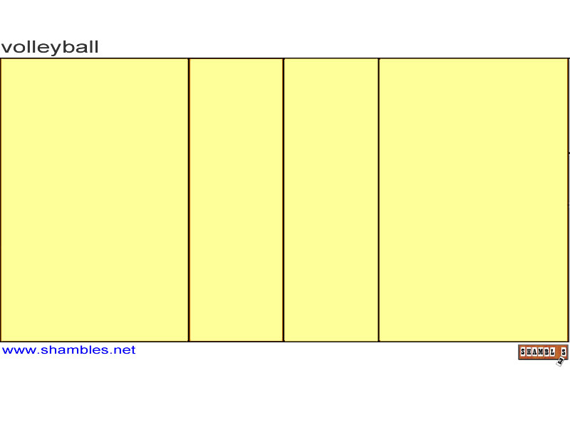 Printable Blank Volleyball Court Diagram